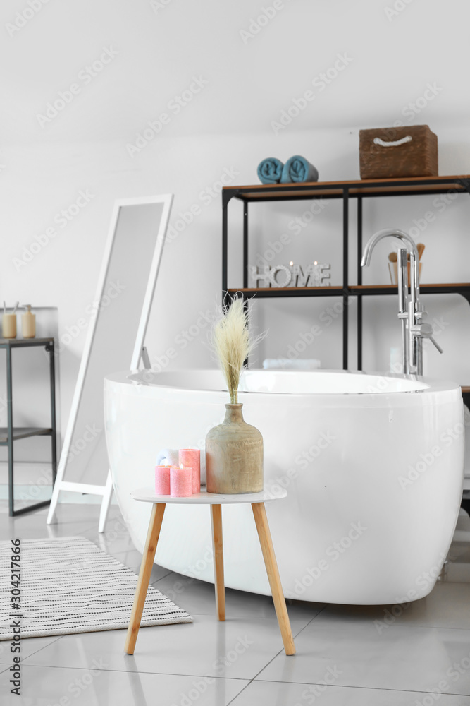 Interior of modern comfortable bathroom