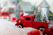 Little Red Truck Model Christmas Tree Ornament