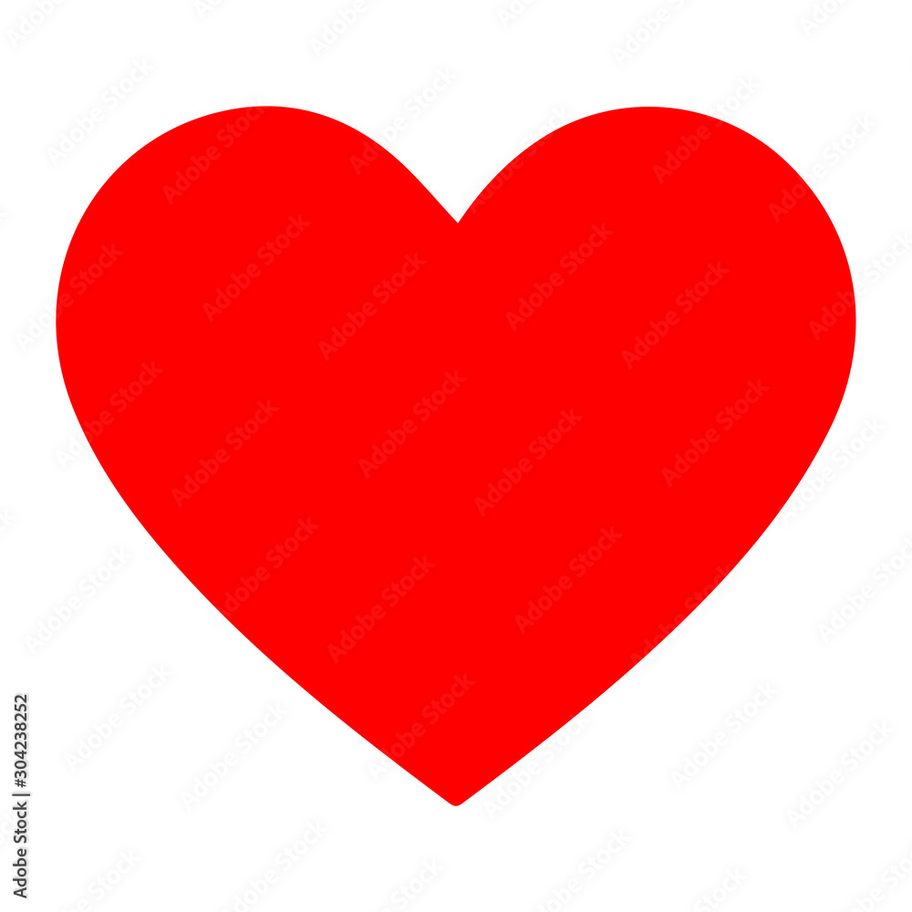 Red heart icon design element. Logo element vector illustration. Love symbol icon. - obrazy, fototapety, plakaty 