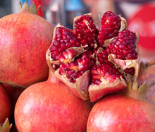 Close Up Of The Flesh Of A Pomegranate