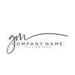 Initial letter GM Signature handwriting Logo Vector	