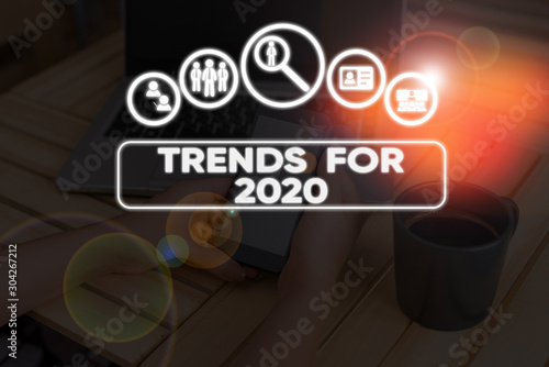 Cuadros en Lienzo Conceptual hand writing showing Trends For 2020