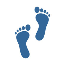 Human Footprint Icon Vector Design Symbol