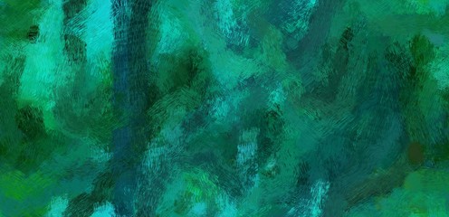 Poster - abstract seamless pattern brush painted background with teal green, light sea green and dark cyan color. can be used as wallpaper, texture or fabric fashion printing