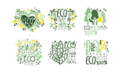 Eco Natural Labels and Logos Original Design Vector Set
