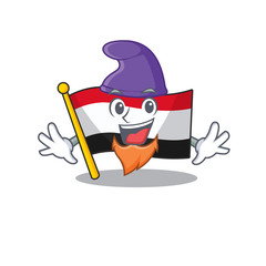 Sticker - Cartoon flag yemen isolated in elf character