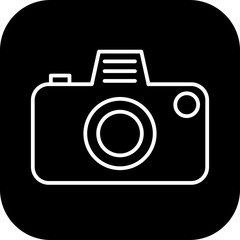 Camera Icon Isolated On Abstract Background