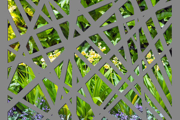 Black patterned metal grating