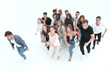 © ASDF - top view. a group of young people starting together
