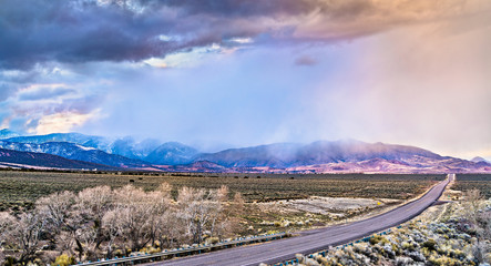 Wall Mural - U.S. Route 89 at Fishlake National Forest in Utah