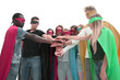 © ASDF - super group of diverse young people showing their unity