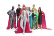 © ASDF - leader and a group of young men in a variety of superhero cloaks