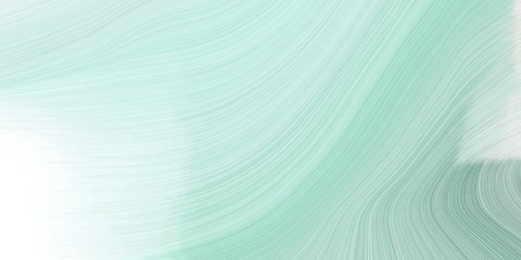 Poster - modern soft swirl waves background illustration with powder blue, alice blue and dark sea green color