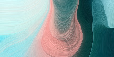 Poster - abstract waves design with pastel gray, dark slate gray and light gray color