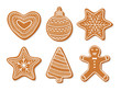 vector collection of ginger coockies