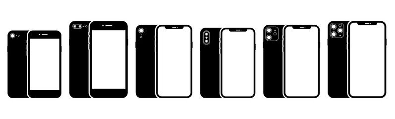 Wall Mural - smartphone icon set. vector illustration