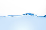 Fototapeta Łazienka - Blue water waves and bubbles, Refreshing.