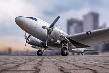 low angle shot of an historical aircraft