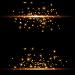 Wall Mural - vector set of neon laser glow light . horizontal gleaming line flash effect on transparent. Decorative colorful highlight design detail for text ads and titles.