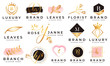 Feminine logo collections template premium vector