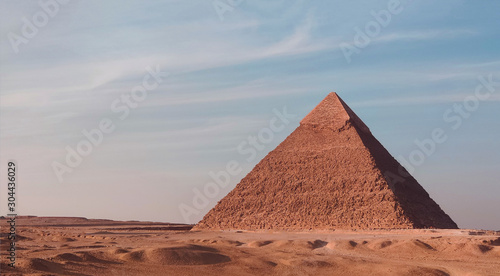Plakat Wielka piramida w Gizie, Egipt Chufu w słoneczny dzień