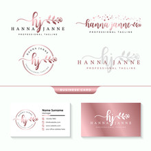 Initial Hj Feminine Logo Collections Template Vector