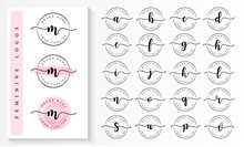 Set Of Feminine Logo Branding Template Vector