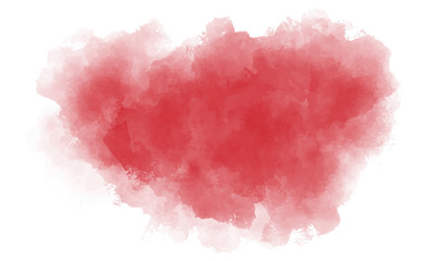 Wall Mural - Dry red splash on white paper background. Abstract watercolor stain. Vector illustration. Texture gradient on white backdrop. EPS 8. 