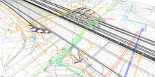 The BIM Model Of The Object Of Transport Infrastructure Of Wireframe View