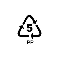 plastic recycling icon vector design symbol