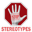 Stop stereotype conceptual illustration.