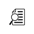 © Maksim - File search icon, document search, vector isolated. Document with magnifier loupe business concept.