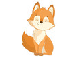 Cute fox cartoon vector clipart for kids