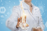 Fototapeta  - The concept of drug treatment of the spine of the patient.