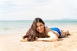 © AntonioDiaz - Beautiful Happy Female Relaxing On Beach In Summer