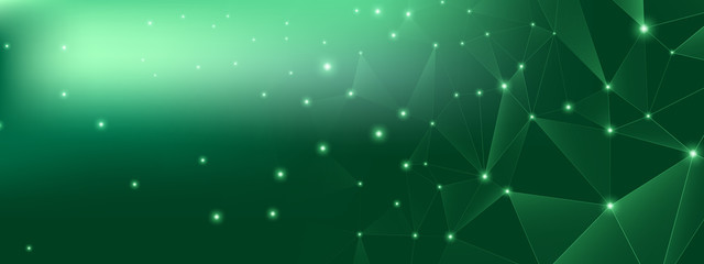 Wall Mural - technology poster. big data business. green