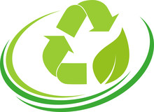 Recycling Pfeile, Blatt, Recycling Und Umwelt Logo