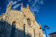 Como Cathedral, the facade of a Roman Catholic cathedral in Como, Italy