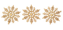 Golden Snowflakes For Christmas Decoration