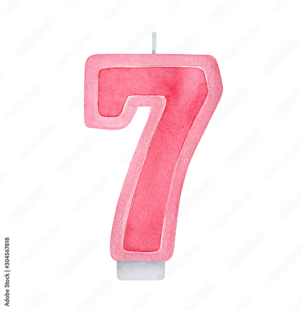 Watercolour drawing of bright pink \, image size:972x1000