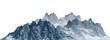 Leinwandbild Motiv Snowy mountains Isolate on white background 3d illustration