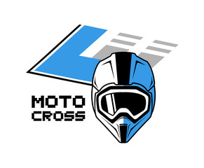 Wall Mural - Creative moto cross driver symbol