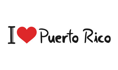 Sticker - I love Puerto Rico symbol