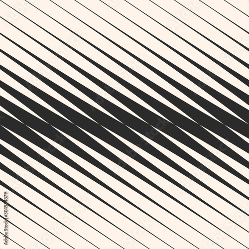Fotografía Vector diagonal halftone stripes seamless pattern, slanted parallel lines