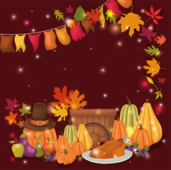 Happy thanksgiving day vector design