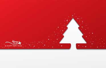 red background white christmas tree sale white snowflake on red background.xmas