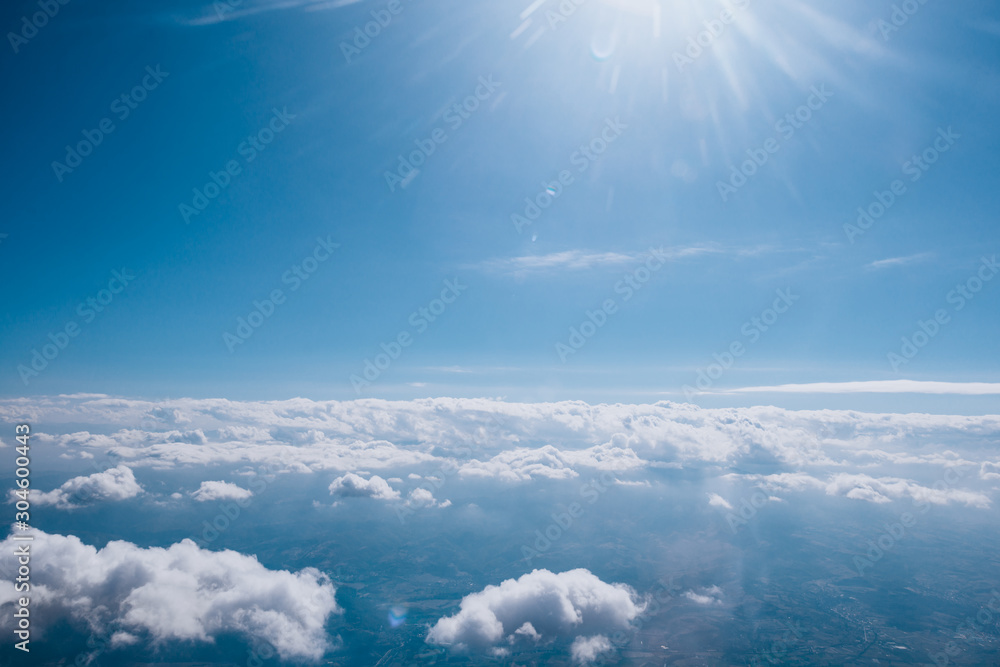 Amazing cloudscape illuminated by the sun - obrazy, fototapety, plakaty 