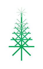 Sticker - Vector Abstract Christmas Tree