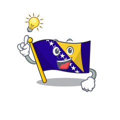 Sticker - Mascot flag bosnia with in have an idea character