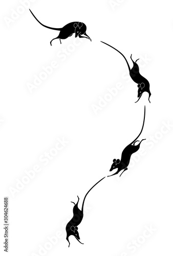 ネズミ シルエット Ilustracion De Stock Adobe Stock